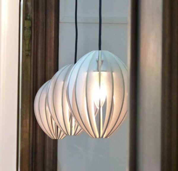 lampe suspension bois blanche made in france