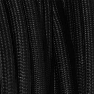 Cordon électrique textile noir